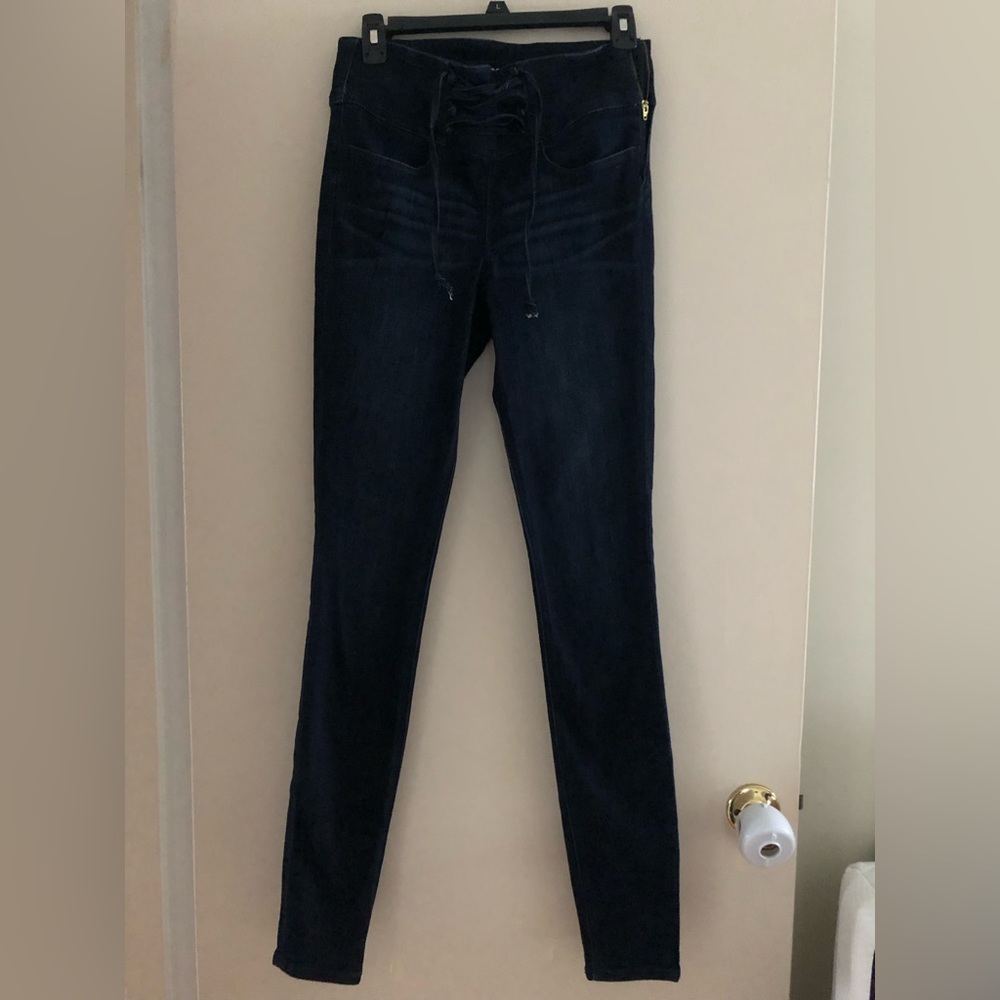 Express dark wash,,high wasted,,stretchy jeans